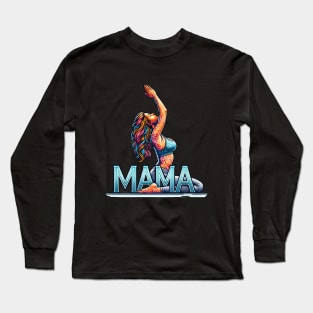 Yoga Mama,Mothers Day, Yoga Mom Birthday Long Sleeve T-Shirt